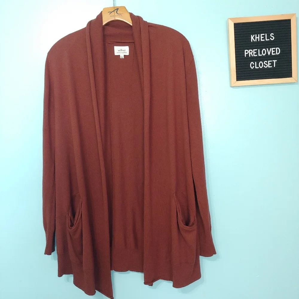 Wilfred with Silk and Cashmere Long Line Open Front Cardigan - Picture 2 of 14